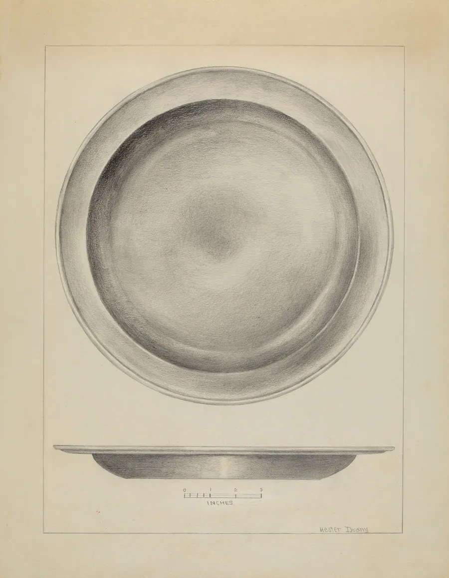 Pewter Deep Plate by Hester Duany