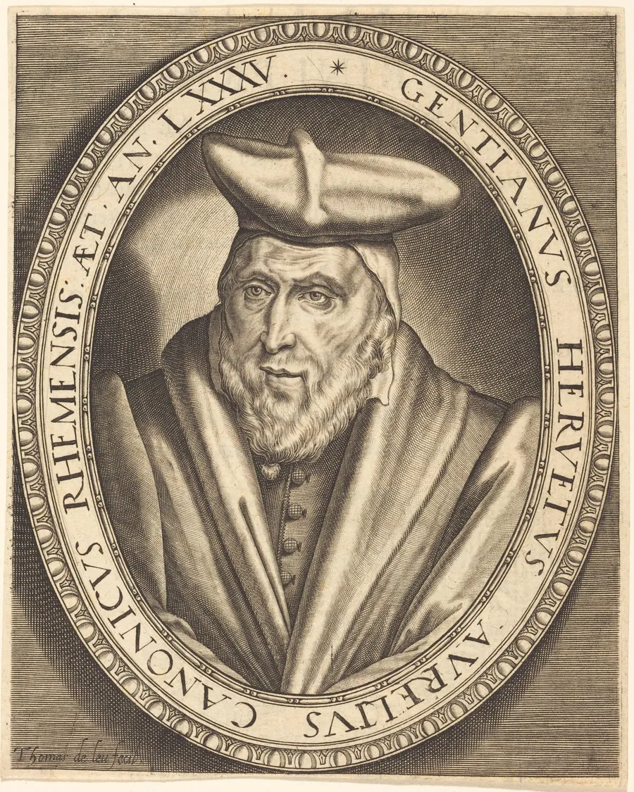 Gentien Hervet, Canon of Reims by Thomas de Leu