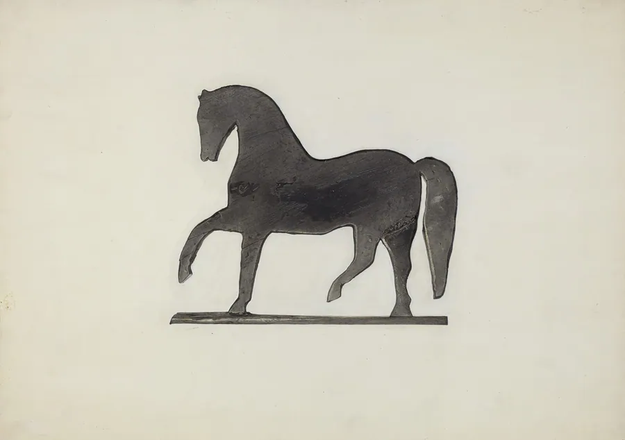 Black Horse Weather Vane by Beatrice DeKalb