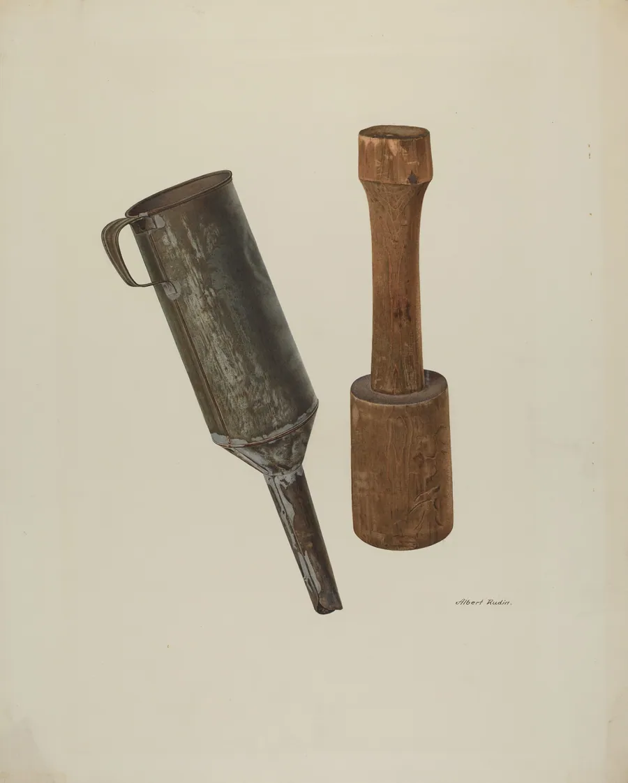 Sausage Stuffer and Funnel by Albert Rudin
