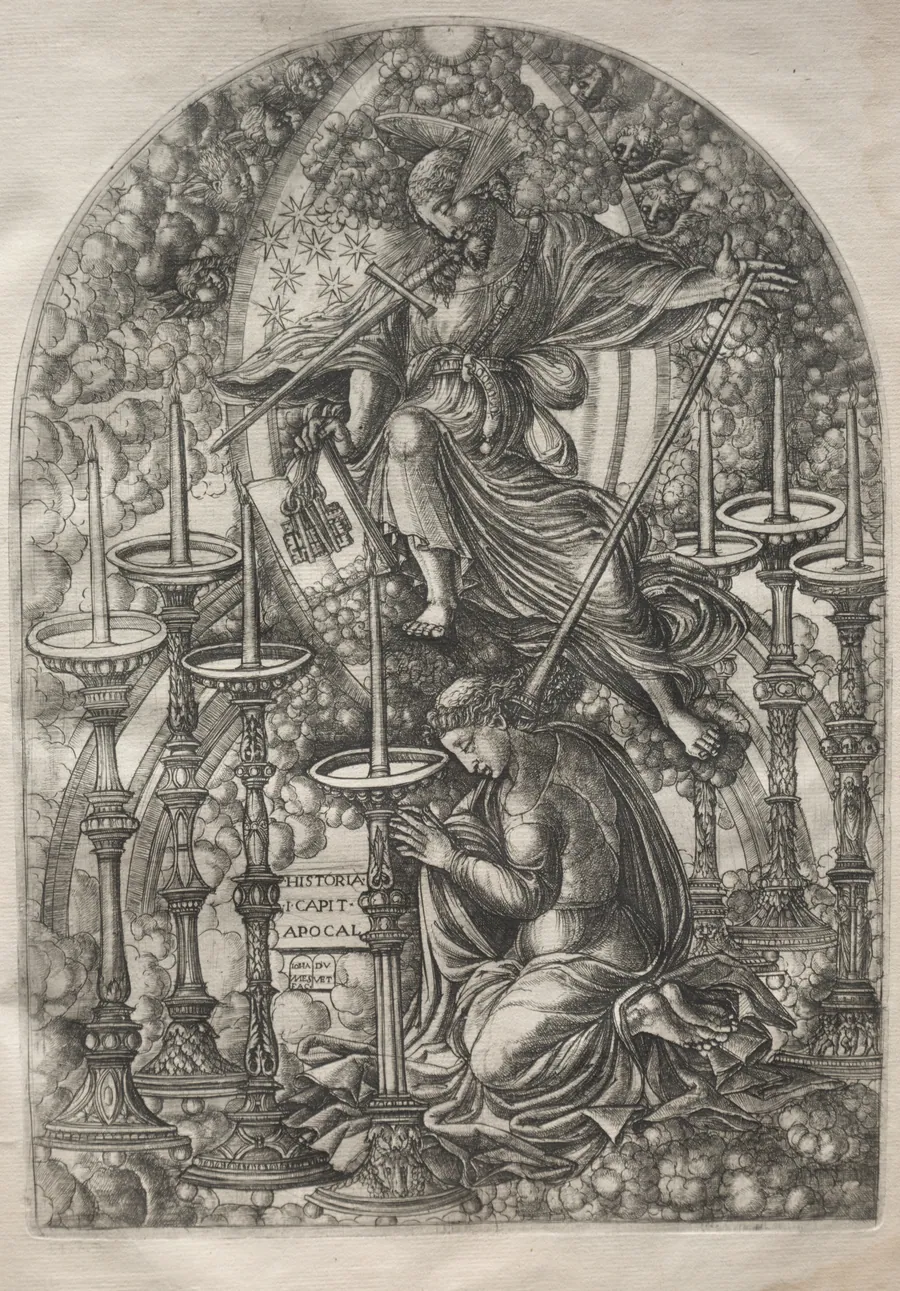 The Apocalypse: Saint John Sees Seven Golden Candlesticks by Jean Duvet