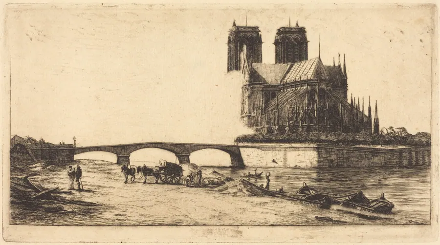L'abside de Notre-Dame de Paris (The Apse ofthe Cathedral of Notre-Dame, Paris) by Charles Meryon