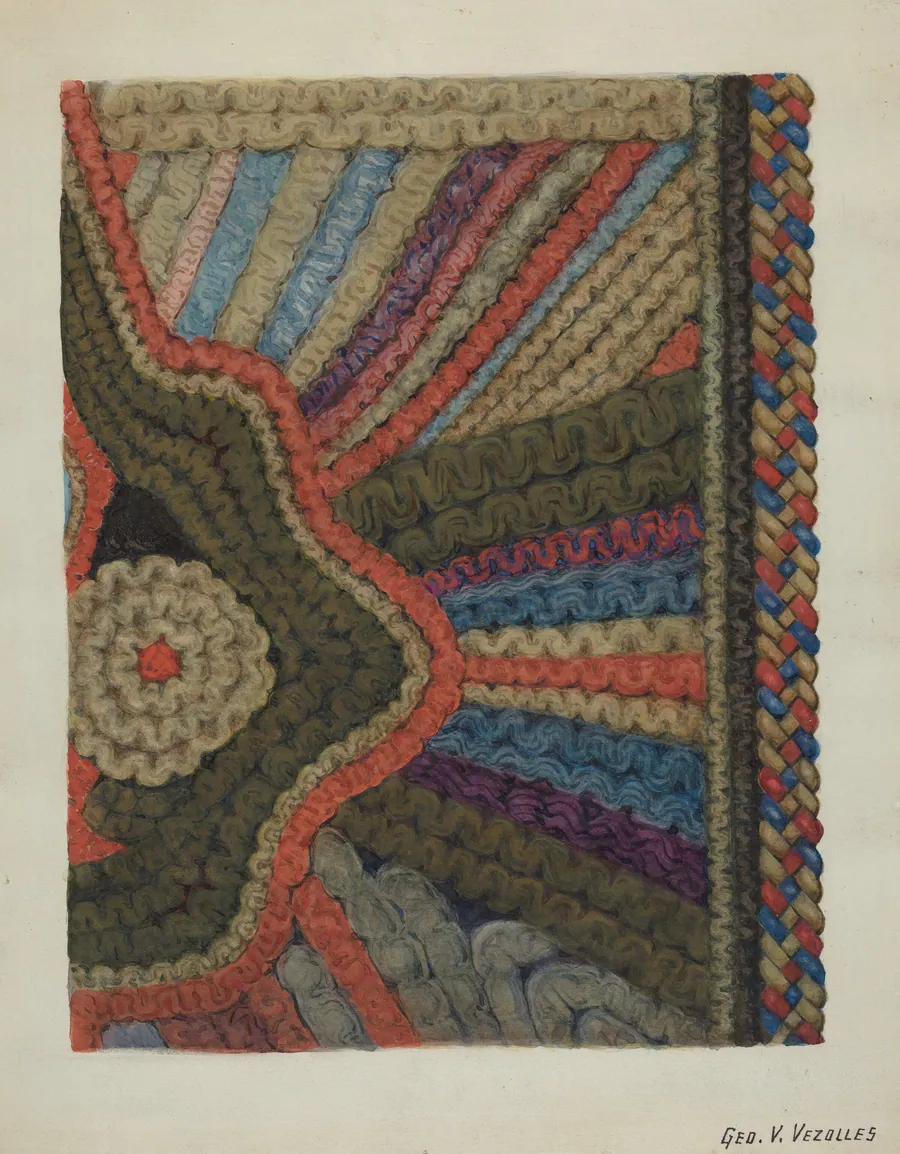 Shaker Woolen Rug by George V. Vezolles