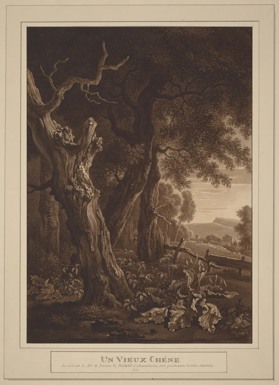 Ancient Oaks in a Landscape by Wilhelm von Kobell