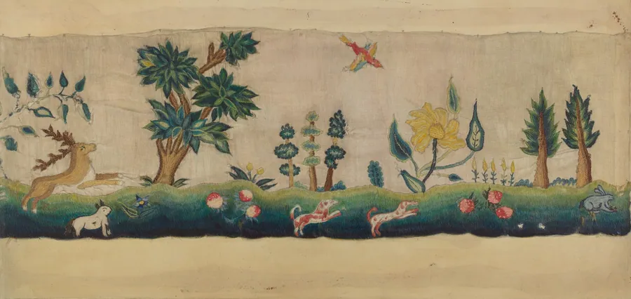 Embroidered Petticoat Border by Lawrence Peterson