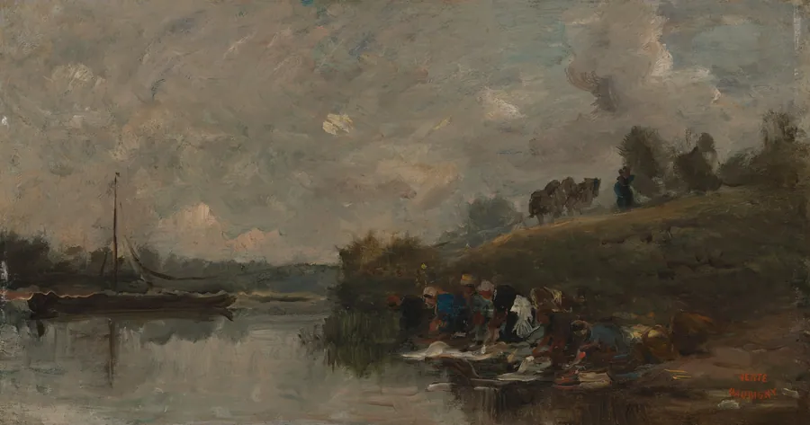 Auvers (Washerwomen) by Charles-François Daubigny