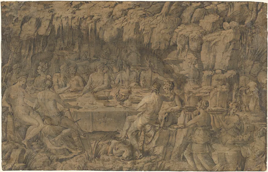 The Banquet of Acheloüs by Luca Penni