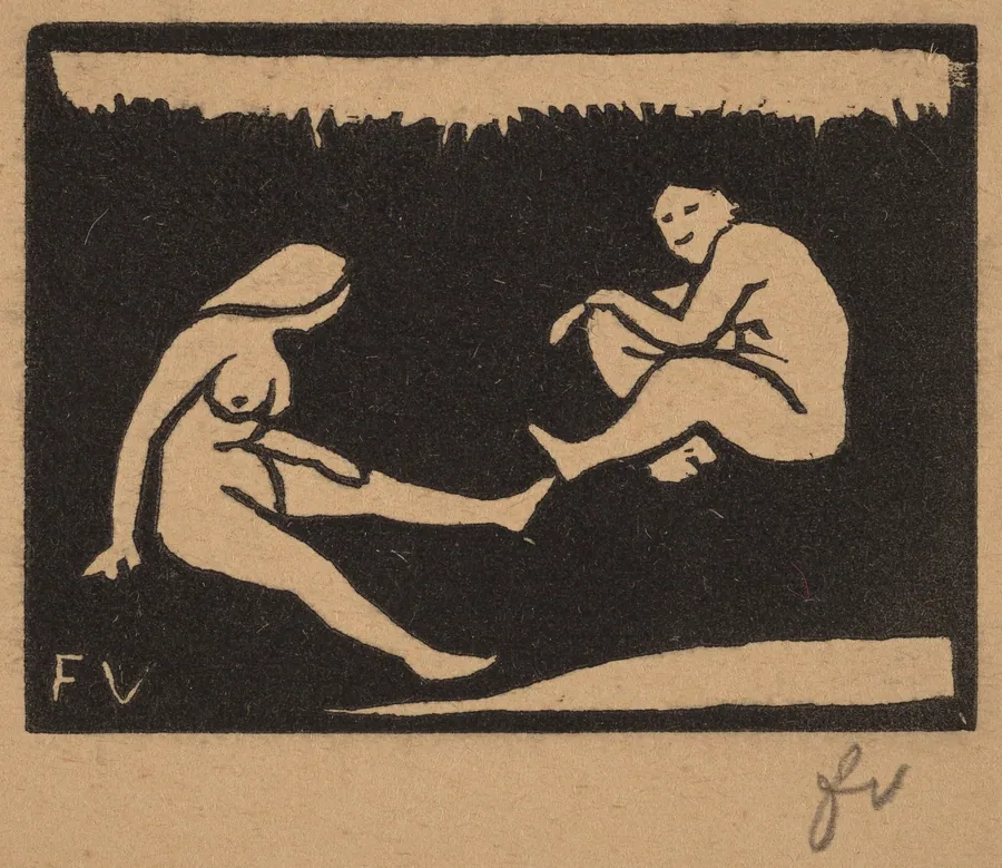 Two Seated Bathers (Deux baigneuses assises) by Félix Vallotton