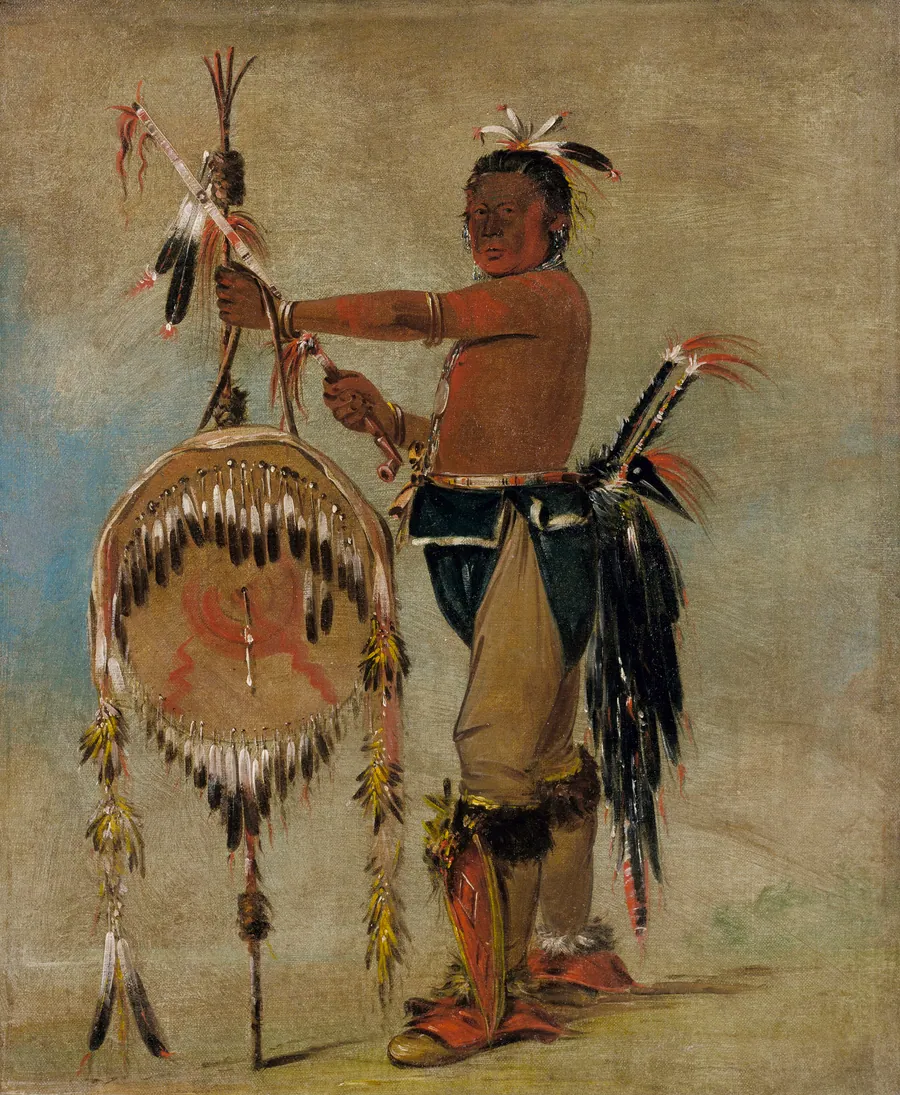 Pash-ee-pa-hó, Little Stabbing Chief, a Venerable Sauk Chief by George Catlin, born Wilkes-Barre, PA 1796-died Jersey City, NJ 1872