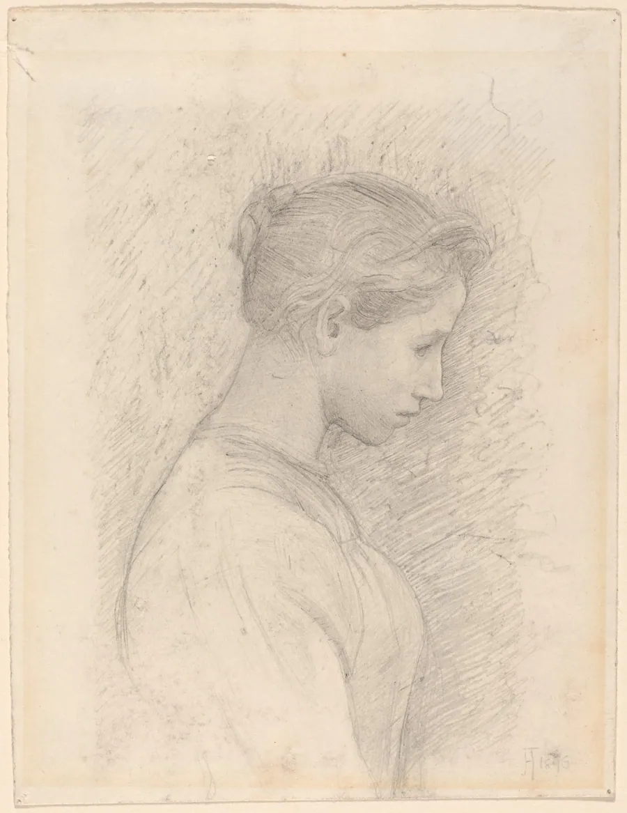 A Young Woman in Profile by Henry Tonks