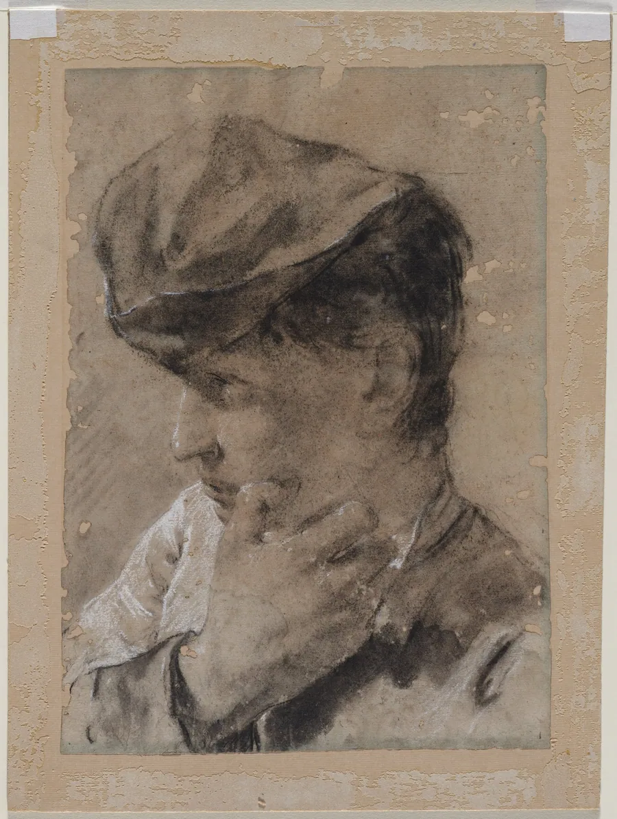 Head of a Young Man in a Cap by Giovanni Battista Piazzetta