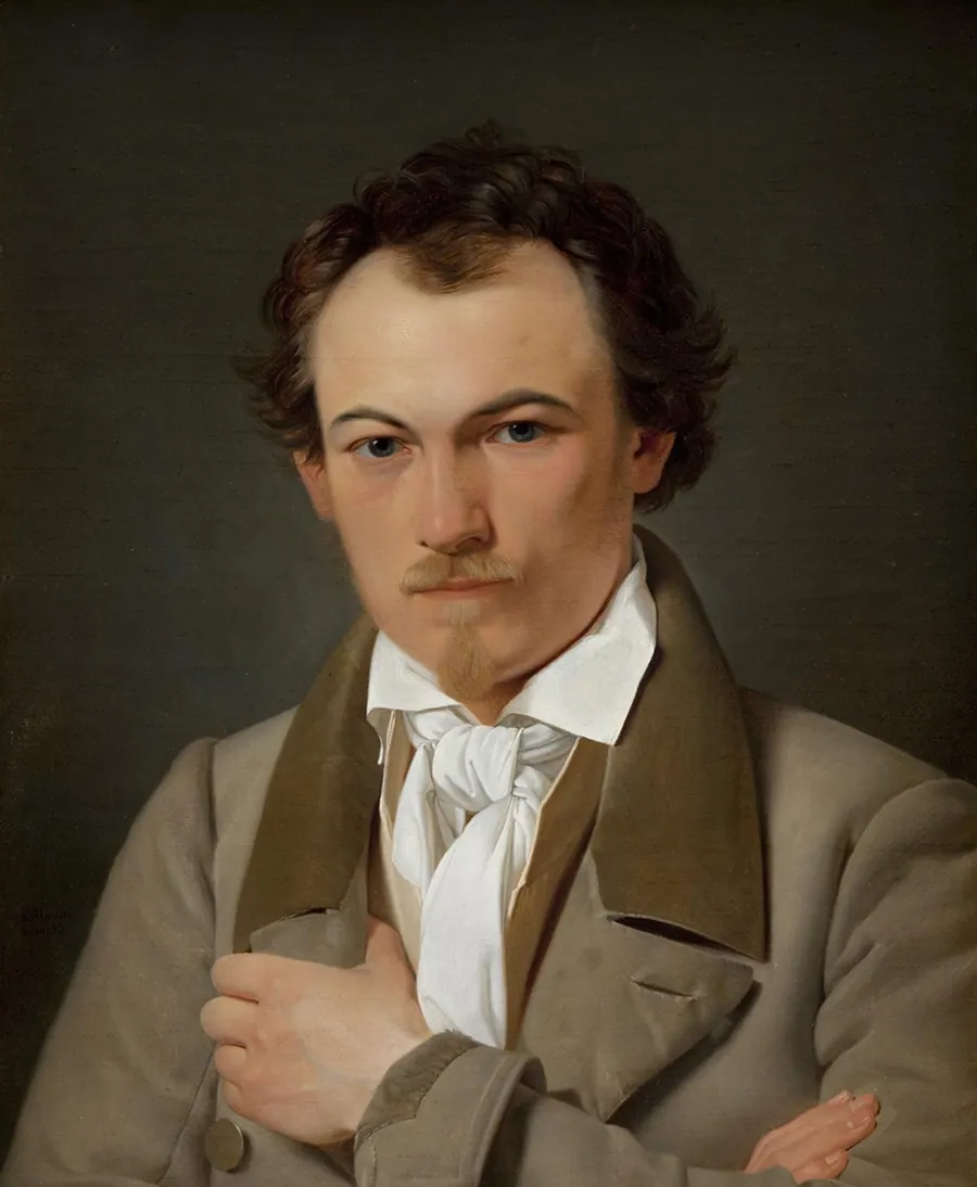Portræt af teatermaler Troels Lund by Ditlev Blunck