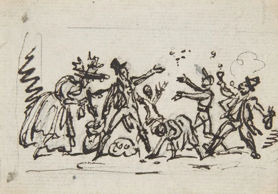 A Group of Figures by George Cruikshank