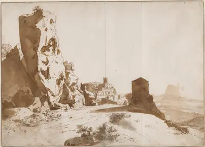 The Fantastic Rocks and Castle at Bomarzo [recto]