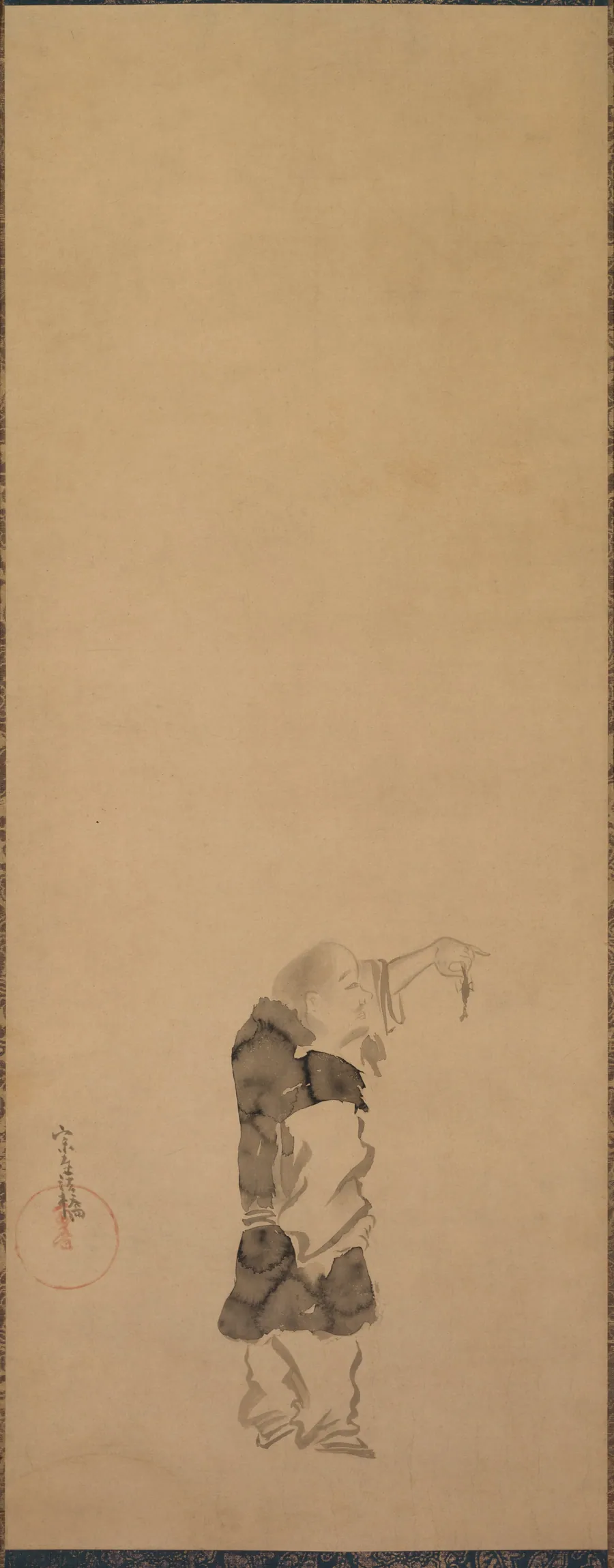 Kenshu, Monk with Shrimp by Tawaraya Sōtatsu