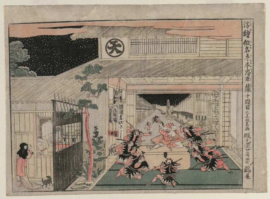Chushingura: Act X (from the series Perspective Pictures for The Treasure House of Loyalty) by Kitao Masayoshi
