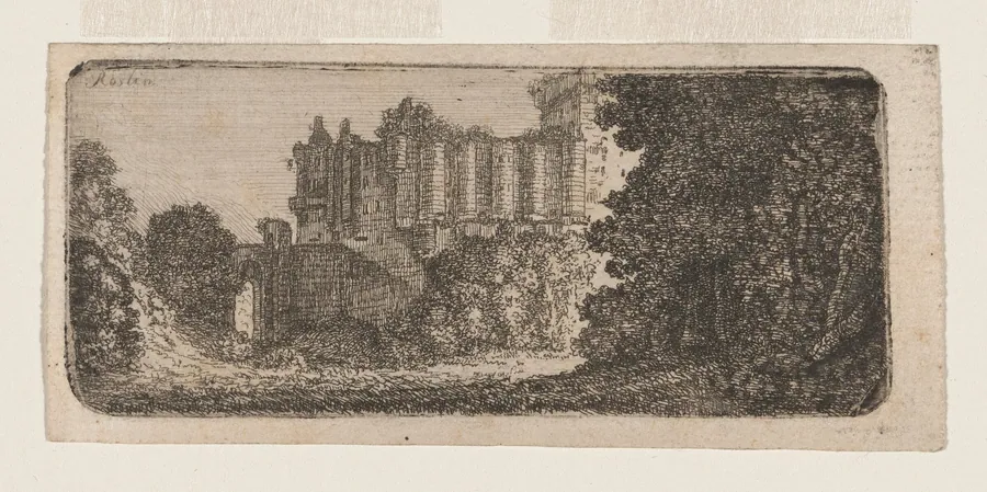 Roslin Castle III by John Clerk, of Eldin