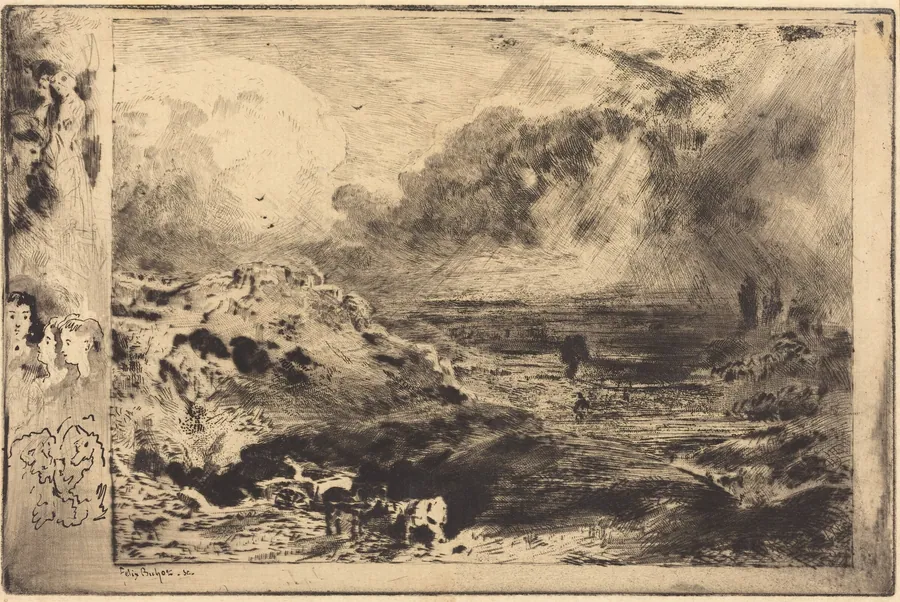 L'Orage (The Storm) by Félix-Hilaire Buhot
