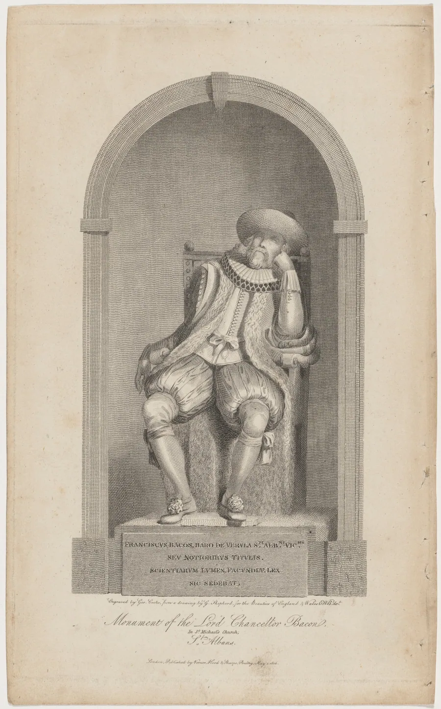 Monument of the Lord Chancellor Bacon, Saint Michael's Church by George Cooke