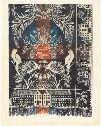 Boston Town Coverlet