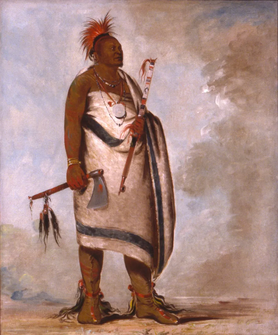 Tchong-tas-sáb-bee, Black Dog, Second Chief by George Catlin, born Wilkes-Barre, PA 1796-died Jersey City, NJ 1872