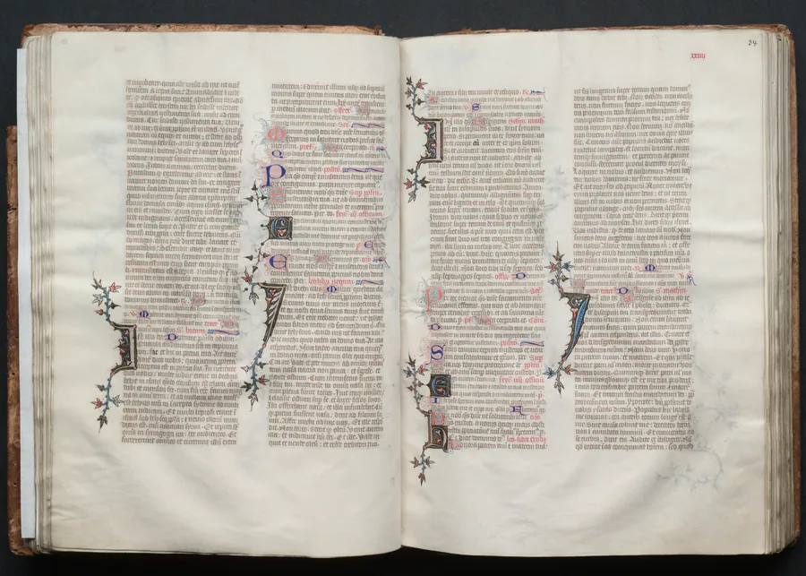 The Gotha Missal:  Fol. 33v, Text by Master of the Boqueteaux