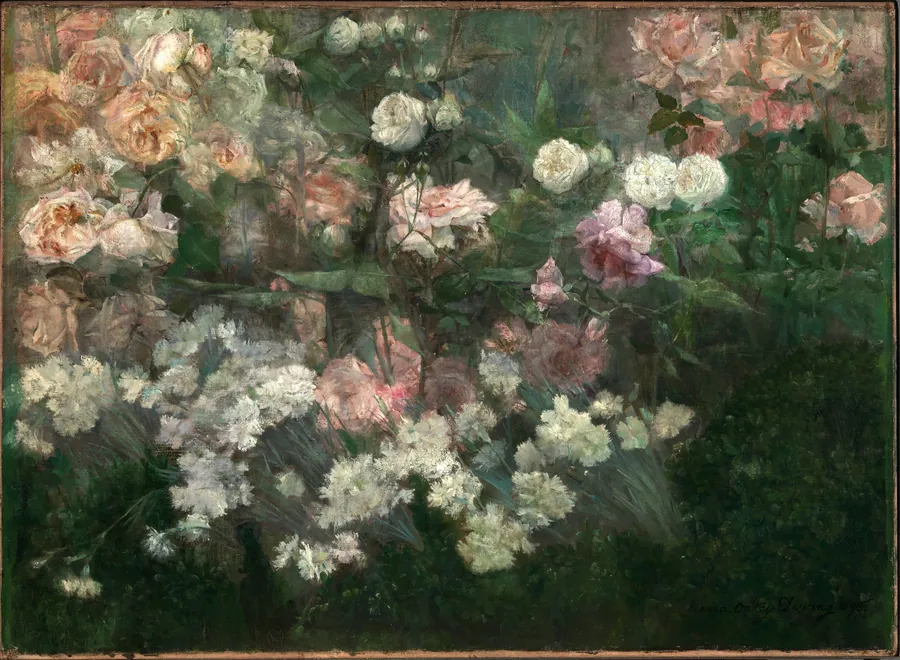 Garden in May by Maria Oakey Dewing, born New York City 1845-died New York City 1927
