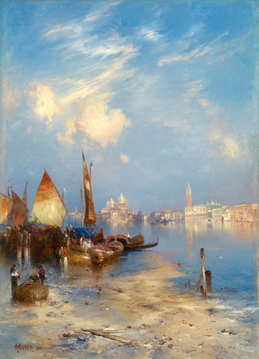 A View of Venice by Thomas Moran, born Bolton, England 1837-died Santa Barbara, CA 1926