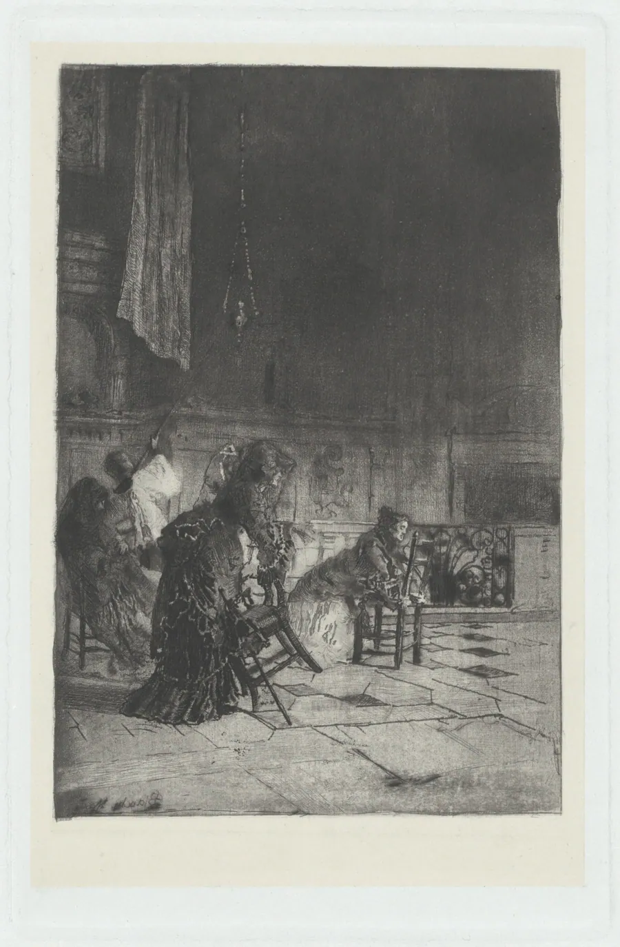 Intérieur d'église à Milan [Interior of a Church in Milan] by Mosè Bianchi