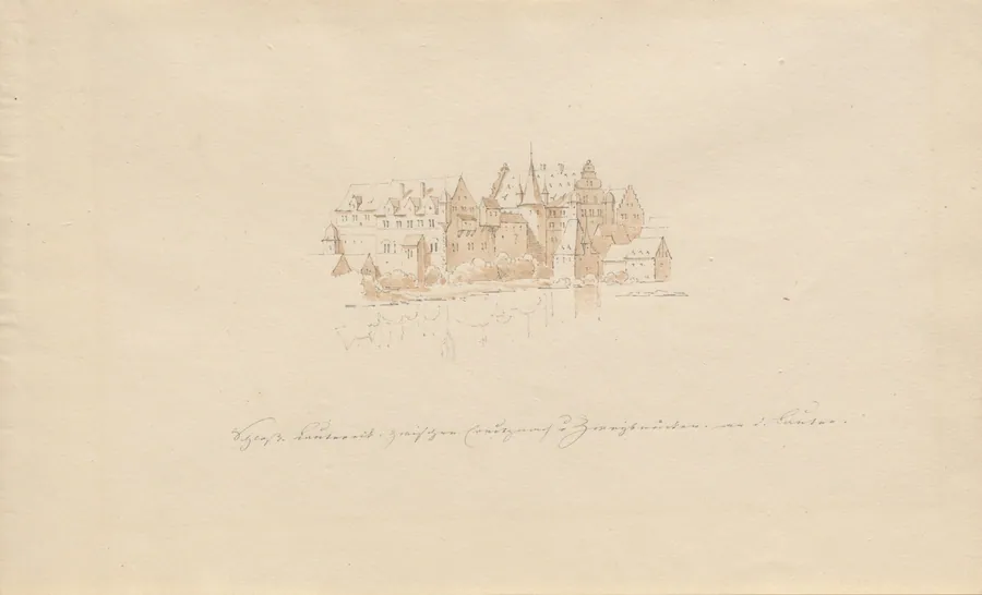 Schloss Lauter zwischen Creutznach u. Zweibrücken an d. Lauter by Karl Julius von Leypold