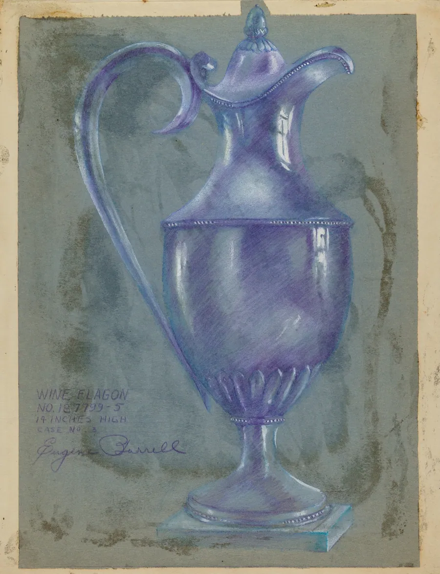 Silver Wine Flagon by Eugene Barrell