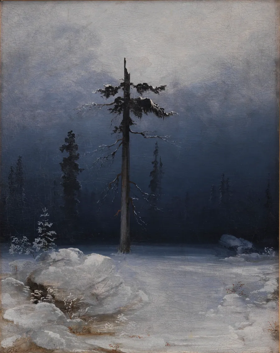 Træ i vinterskov by Peder Balke