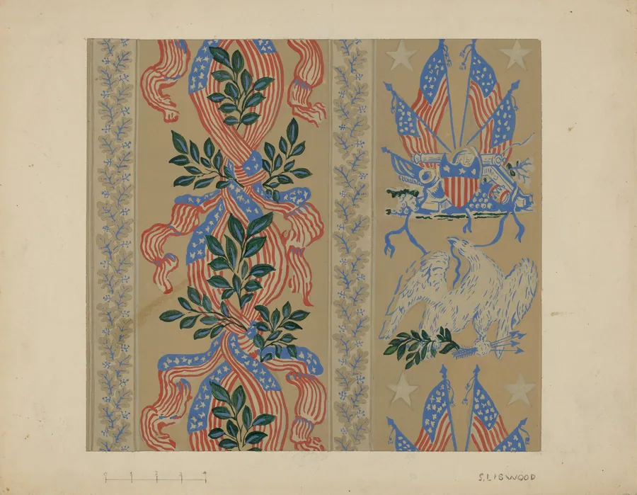 Wall Paper and Border by Sidney Liswood