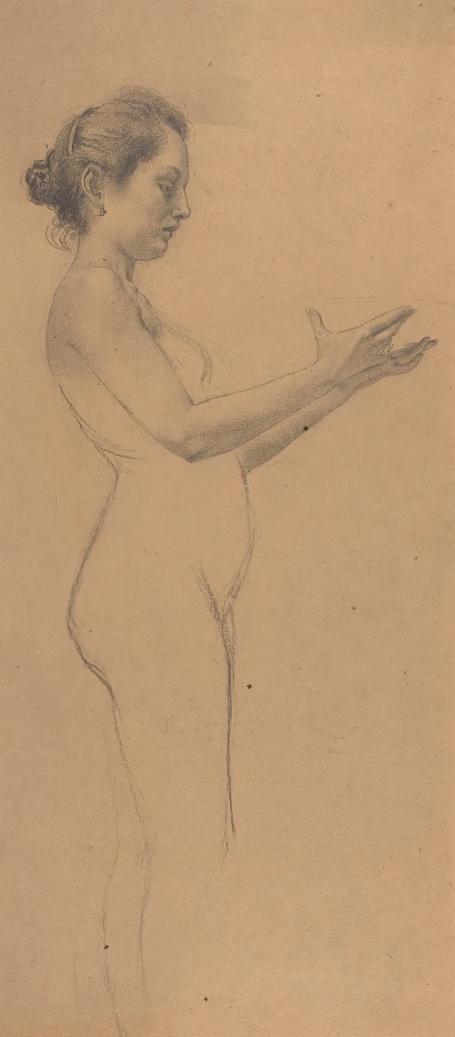 Female Nude with a Platter by Karel Vitezslav Masek