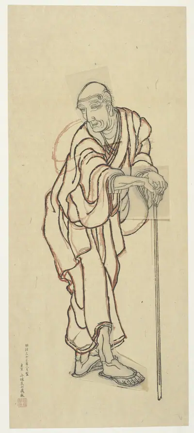 Sketch for a woodblock print