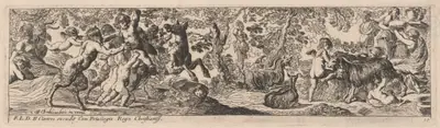 Satyrs and Putti Playing with Animals