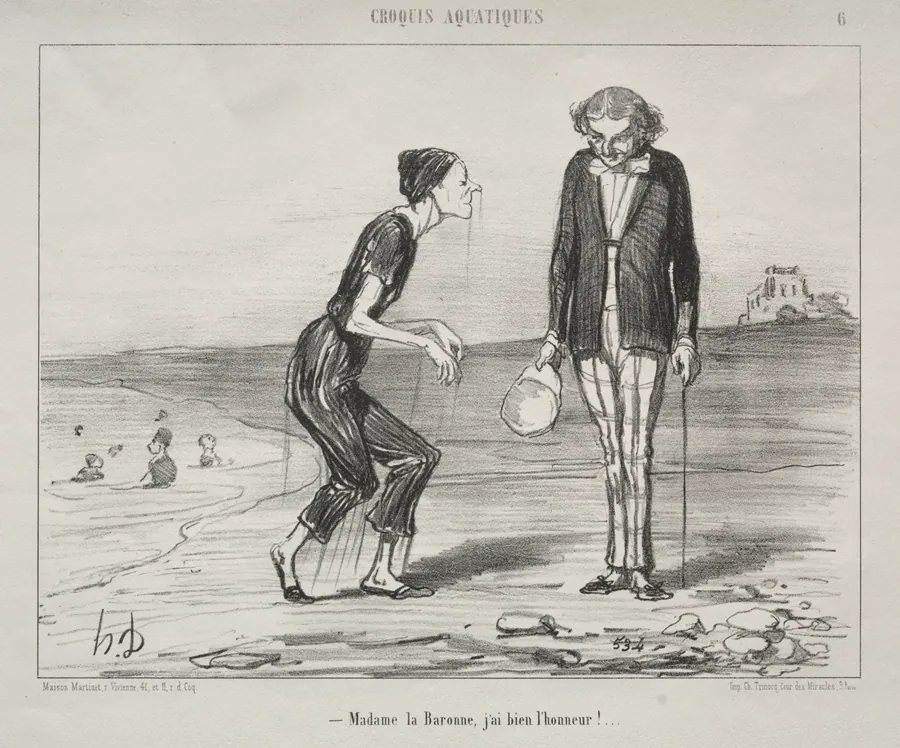 Baroness, it is my honor!... by Honoré Daumier