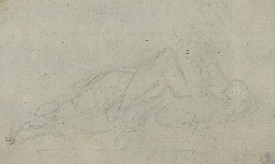 Reclining Woman [verso] by Giovanni Battista Cipriani