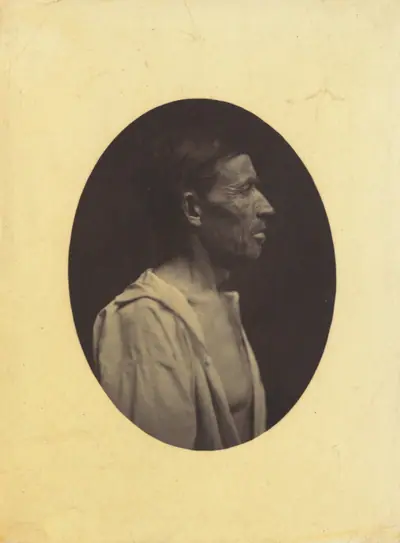 A portrait, seen in profile, of a man 42 years old, stupefied by the abuse of alcohol; his nose is aquiline