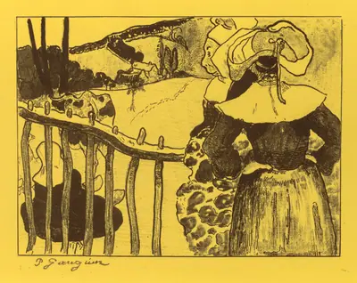 Volpini Suite: Breton Women by a Gate (Bretonnes à la Barrière)
