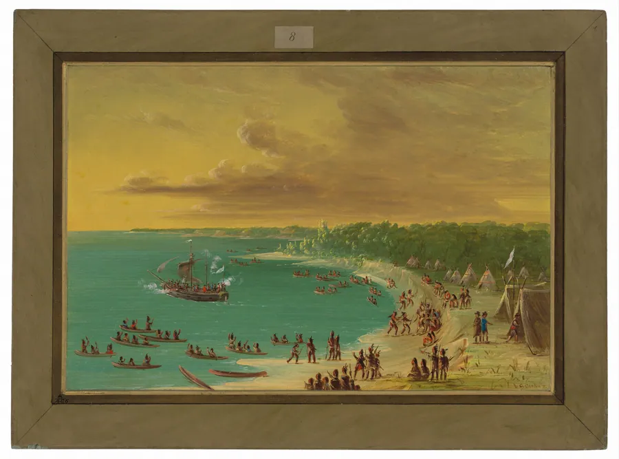 First Sailing of the Griffin on Lake Erie.  August 7, 1679 by George Catlin