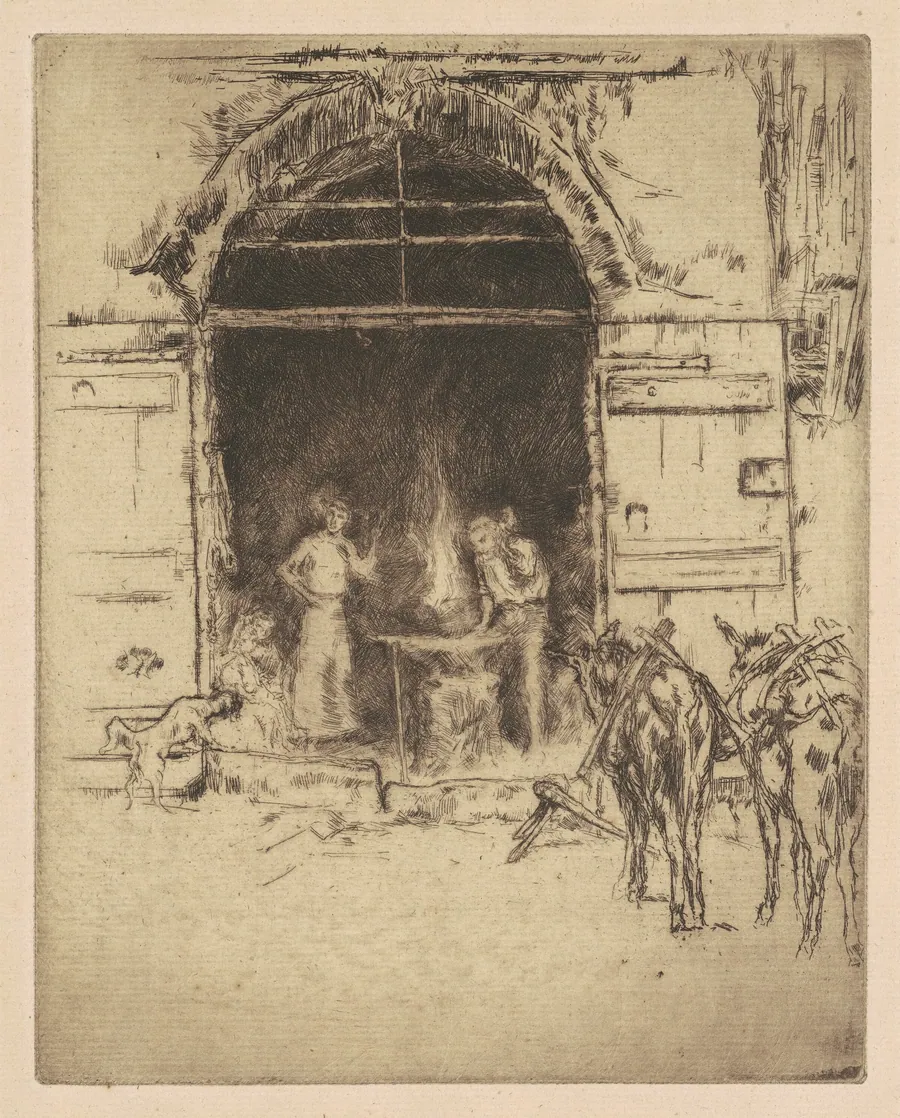 Flaming Forge by James McNeill Whistler