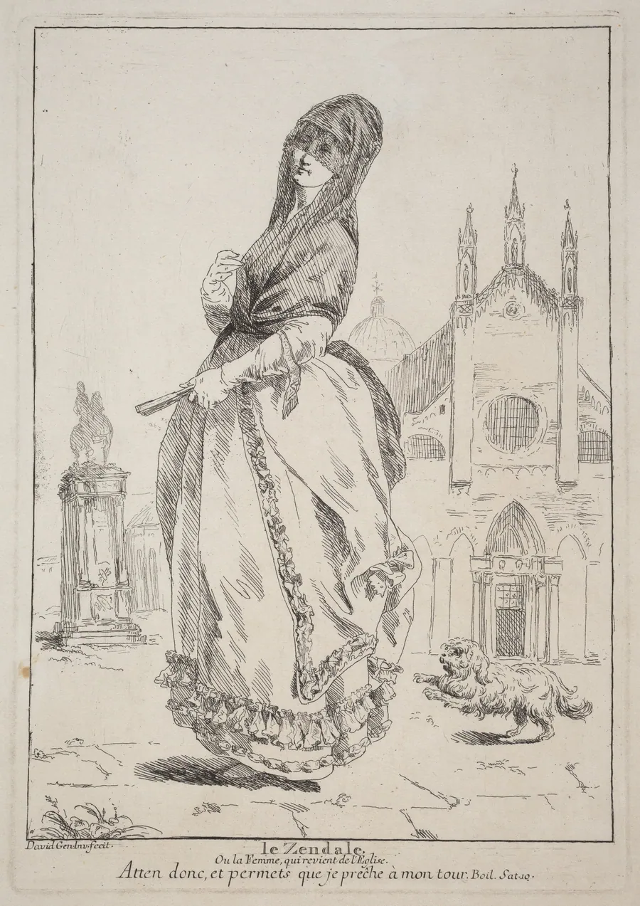 Le Zendale (Woman in a Hood, or the Woman Returning from Church) by Giovanni David