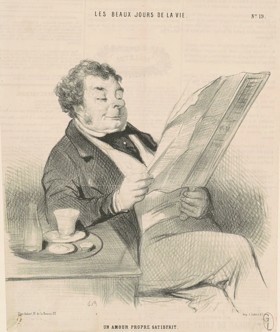 Un amour propre satisfait by Honoré Daumier