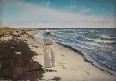 Dame ved Karrebæksminde Strand
