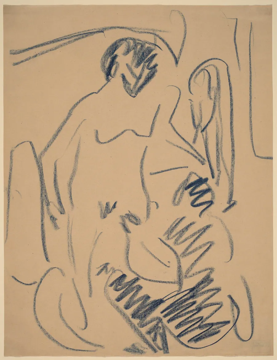 Nude on the Beach by Ernst Ludwig Kirchner