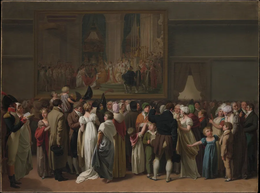The Public Viewing David’s "Coronation" at the Louvre by Louis Léopold Boilly
