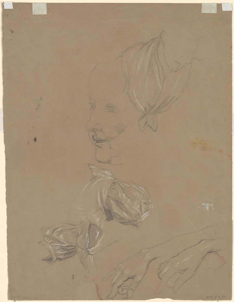 Studies of a Woman and Her Dress [verso] by Enoch Wood Perry, Jr.