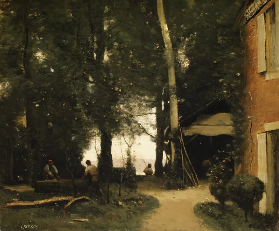 The Banks of the Seine at Conflans by Camille Corot