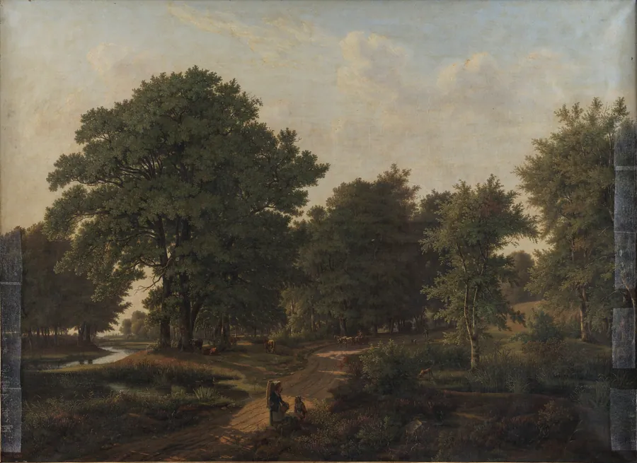 Skovparti på vejen mellem Helsingør og Hammermøllen by J.P. Møller